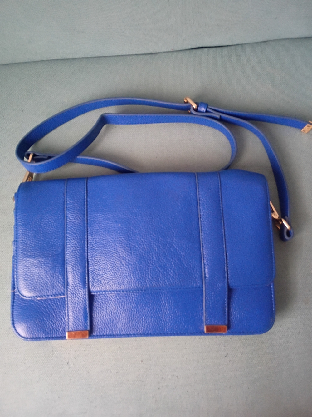 Kristen Bell for Erica Anenberg Leather Clutch Crossbody Bag in